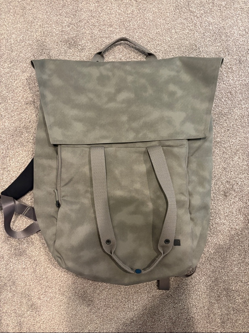 Lululemon Olive Green Roll-Top Backpack